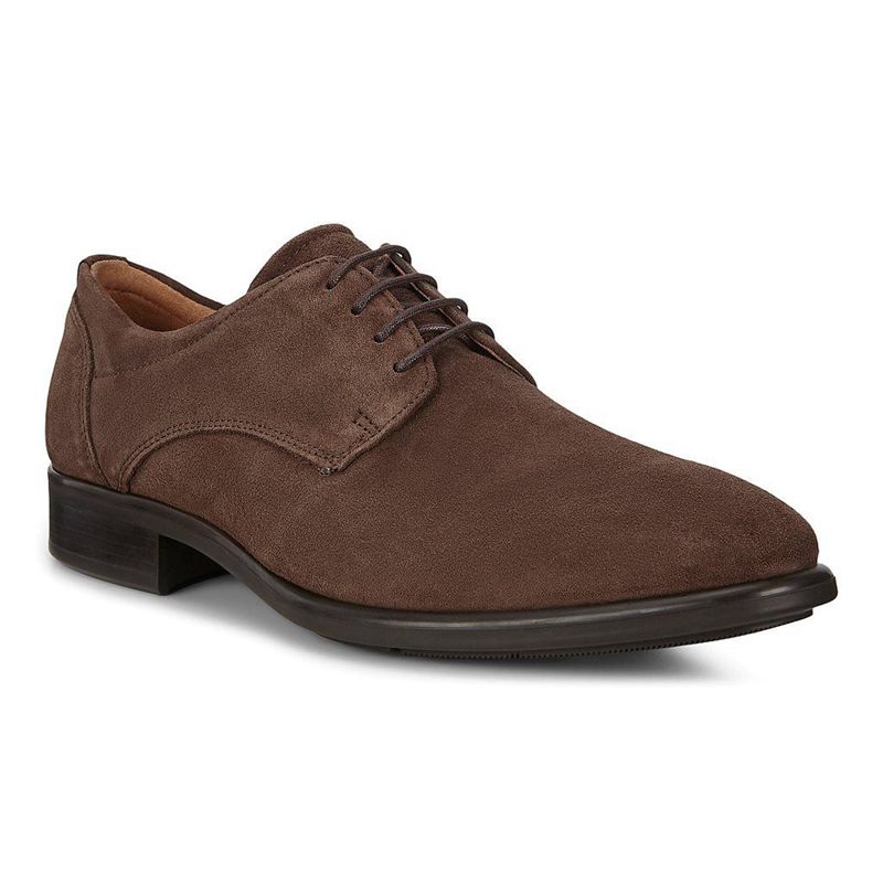 Men Business Ecco Citytray - Derby Brown - India HBTXIU576